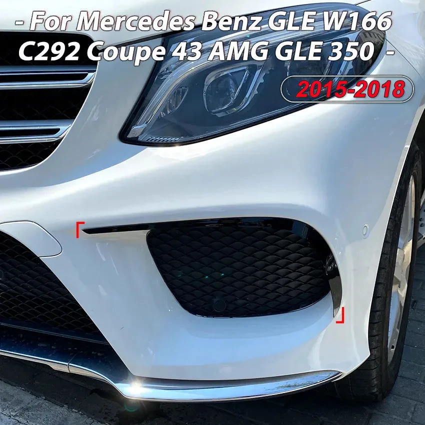 Per Mercedes Benz Gle W166 C292 Coupe 43 Amg Gle 350 400 450 500 2015-2018 Paraurti Anteriore Fender Lip Trim Cover Styling Tuning Abs