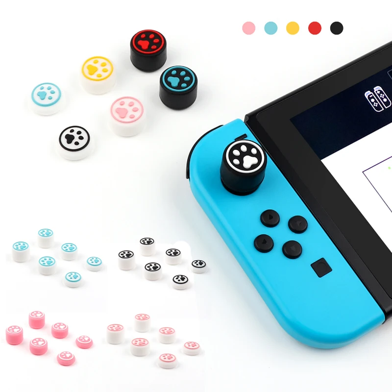 Cat Paw Gamepad Thumb Stick Grip Cap Joystick Copertura Extra Alta Per Nintendo Switch Ns Lite Oled Joy-Con Controller Thumbstick