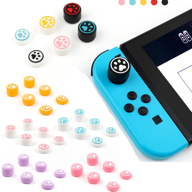 Cat Paw Gamepad Thumb Stick Grip Cap Joystick Copertura Extra Alta Per Nintendo Switch Ns Lite Oled Joy-Con Controller Thumbstick