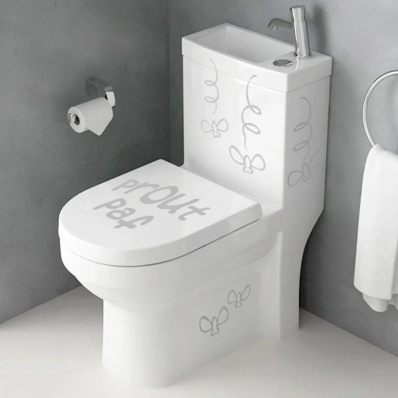 Deluxe Sink Toilet Waterless P Trap Wc Public Twice Sink One Piece Water Closet Wash Hand Tank Smart Japanese Bidet Tap Hole