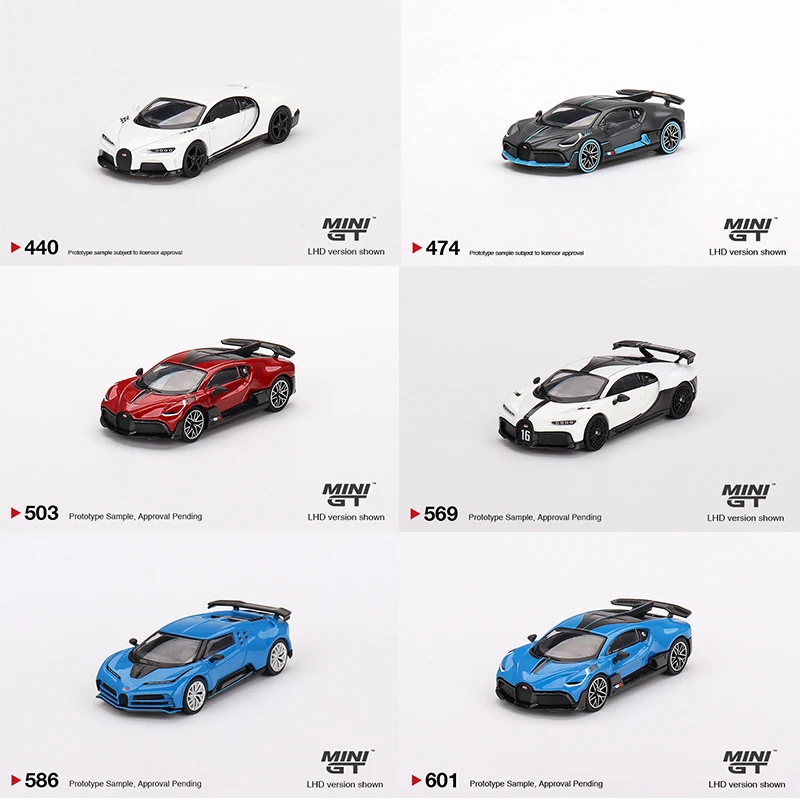Minigt Bugatti Centodieci Blu Chiron Pur Sport Divo Presentazione Chiron Super Diecast Diorama Modello Di Auto Giocattoli