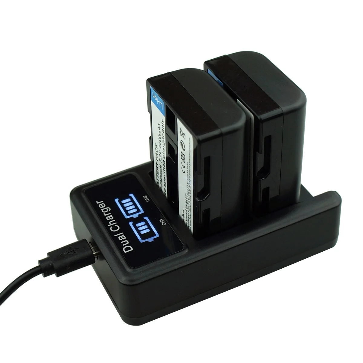 Np-Fm500H Batteria X2 Con Caricabatterie Per Sony Fm500H, Dslr-A350 Dslr-A700 Dslr A200 A300 A450 A700 A580 Slt-A99 Dslr-A100