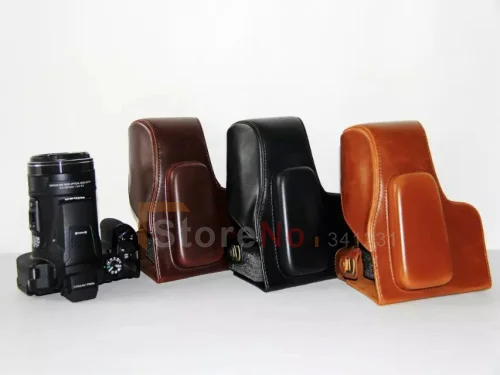 Foto Di Alta Qualità Sacchetto Di Cuoio Camera Bag Custodia Per Nikon Coolpix P900S P900 Dslr Fotocamera Digitale Borse A Tracolla 3 Colori