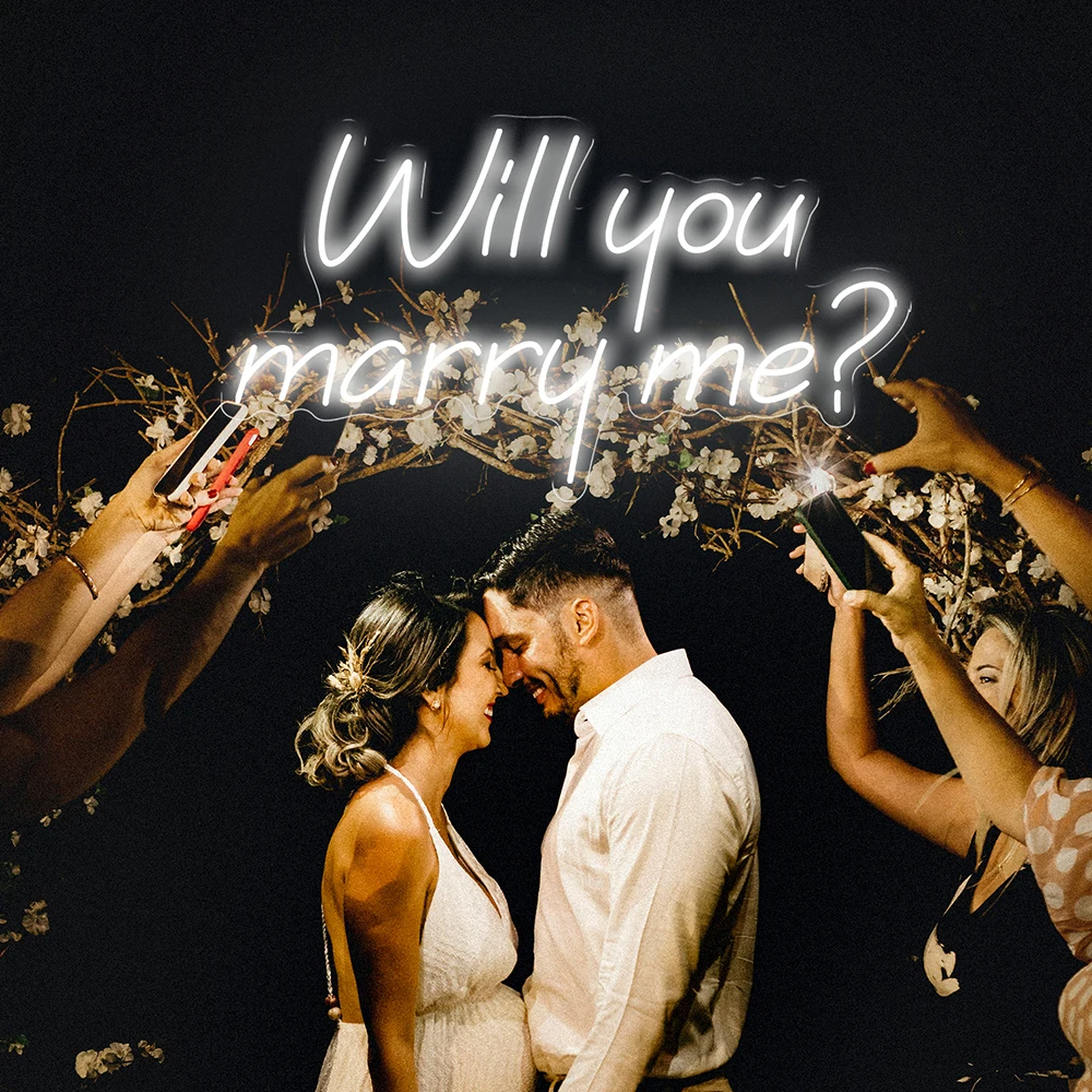Will You Marry Me Neon Sign Wedding Decor Room Neon Led Lights Appena Sposato Neon Lights Led Sign Better Together Led Light Sign