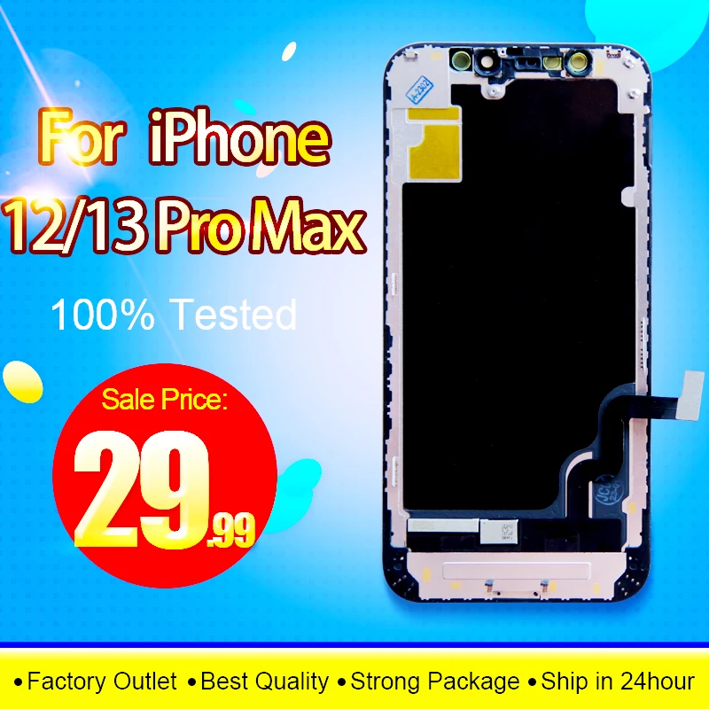 Lcd Oled Per Iphone 12Mini 12 Pro Display Prezzo All'Ingrosso Display Di Fabbrica Per Iphone X Xs Xr 11 12 13 Pro Max Sostituzione Dello Schermo