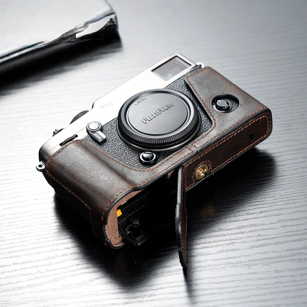 Per Fujifilm Xpro3 Fotocamera Body Custodia Per Fotocamera In Vera Pelle Maniglia Mezza Borsa