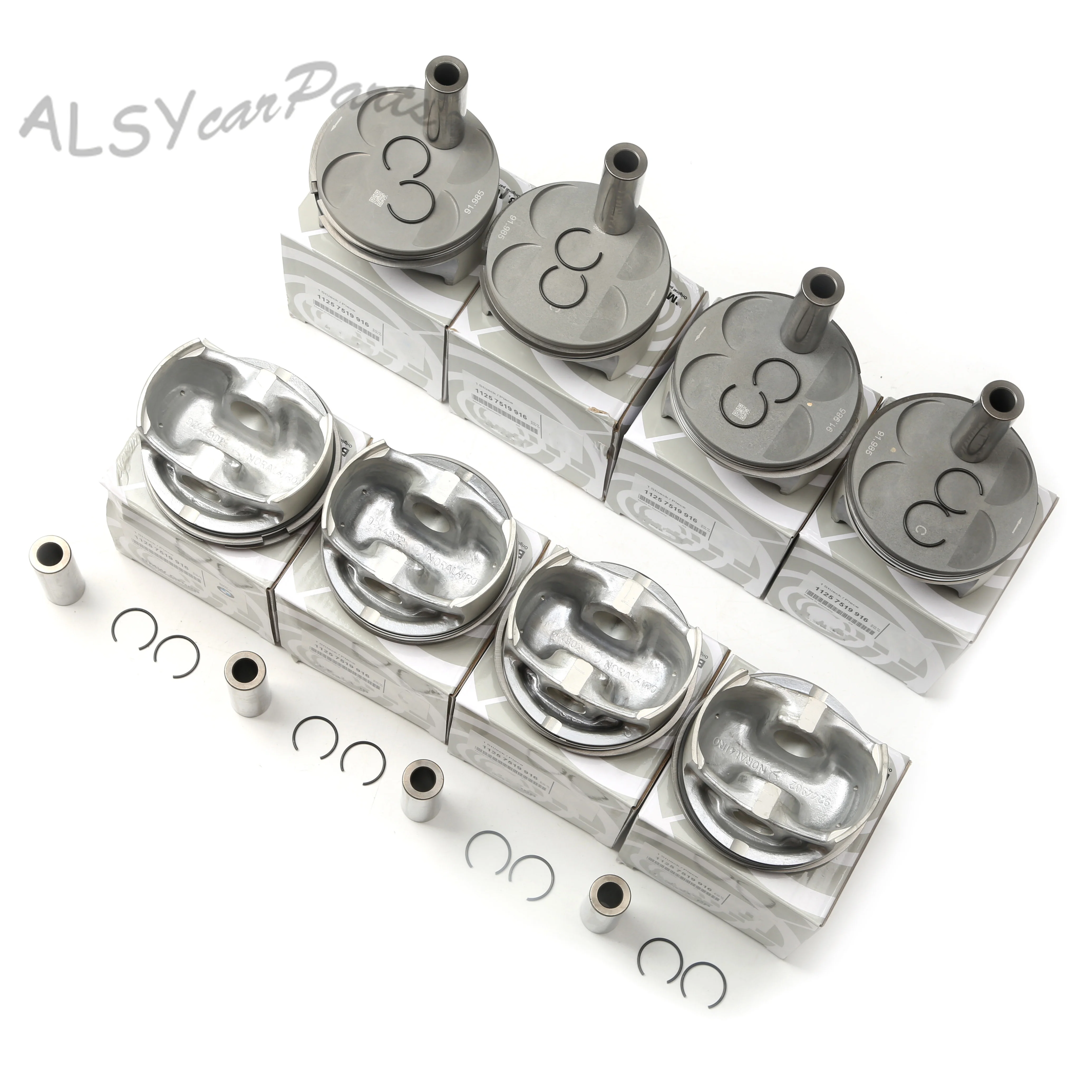 Engine 8Pcs Pistons Assembly Set 11257519916 For Bmw 645Ci N62B44 745Li 2002-2004 N62B44A X5 4.4I Wg1213521