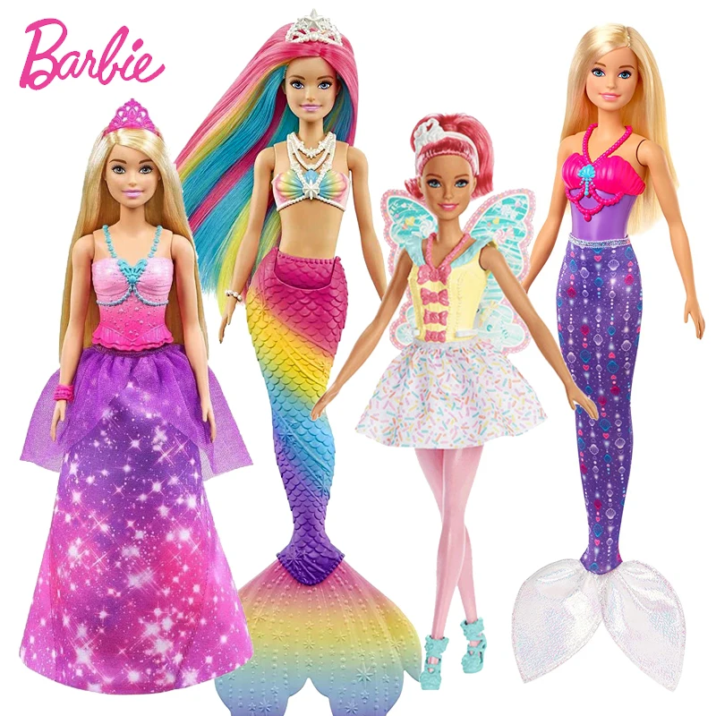 Bambole Originali Barbie Dreamtopia Rainbow Mermaid Princess Fashion Dress Up Girls Toys Chelsea Baby Boneca Clothes Regalo Di Compleanno