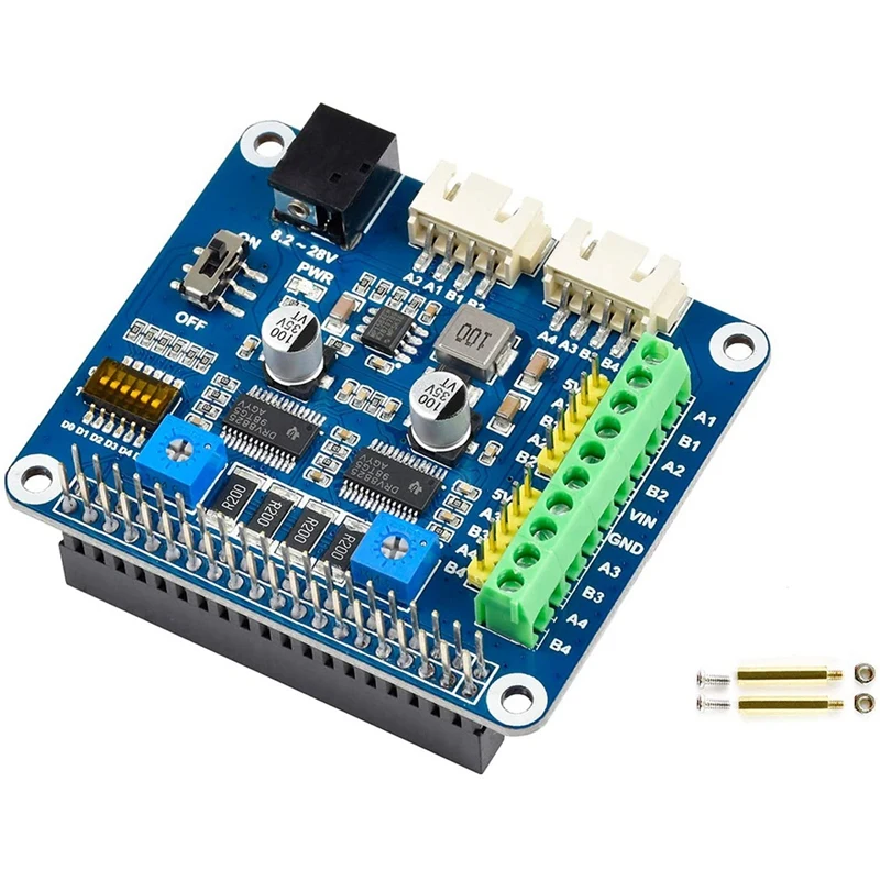 Waveshare Stepper Motor Hat Drives Due Motori Passo-Passo Per Raspberry Pi 4B/3B +/2B/B +/Zero/W/Wh Per Jetson Nano Use