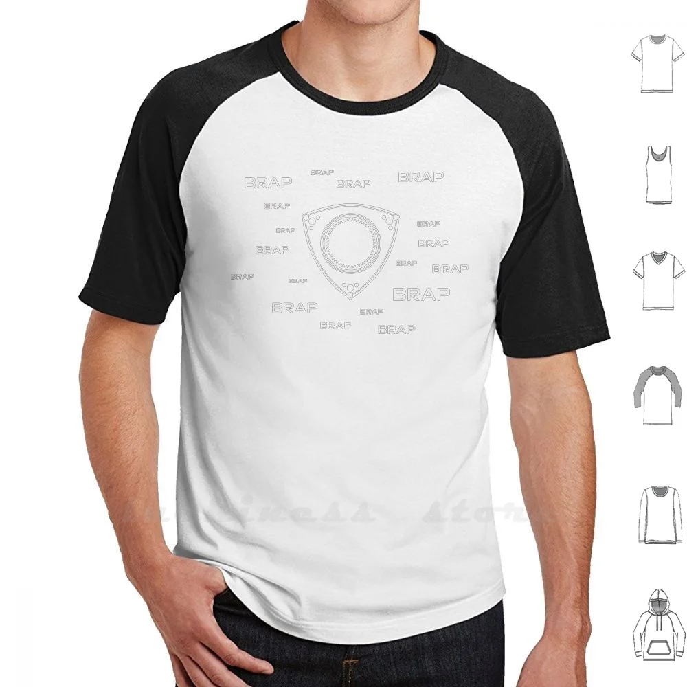 Rotary Brap ( The Noise A Rotary Engine Made) T Shirt Big Size Mazda Roatary Wankle Wankel 10A Motore A Pistoni Rx7 Rx8 Rx