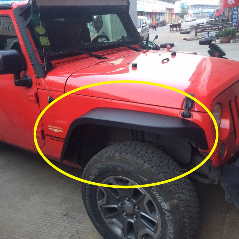 4 Pz/Set Lantsun J141 Avengers Fender Flares Per Jeep Per Wrangler Jk Fender Flares Accessori Per Auto Lega Di Alluminio