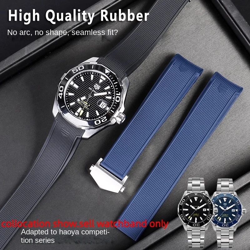 Per Tag Heuer F1 Aquaracer Carrera Cinturino In Silicone Radian Porta Di Collegamento Man 22Mm Cinturino Con Fibbia Per Orologio In Acciaio Inossidabi