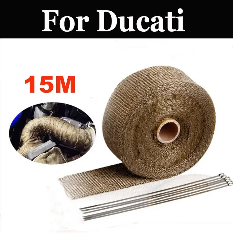Nastro Termico Di Scarico 15M Nastro Termico Di Scarico In Titanio Per Ducati Monster S2R 1000 Dark S4R S4Rs Multistrada 1000 S Ds 620 Dark