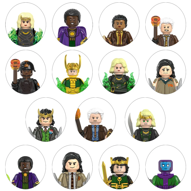Wm6119 Hot Toys Marvel Building Blocks Classic Loki Sylvie Action Kang The Conqueror Minifigures Mattoni Giocattoli Regali