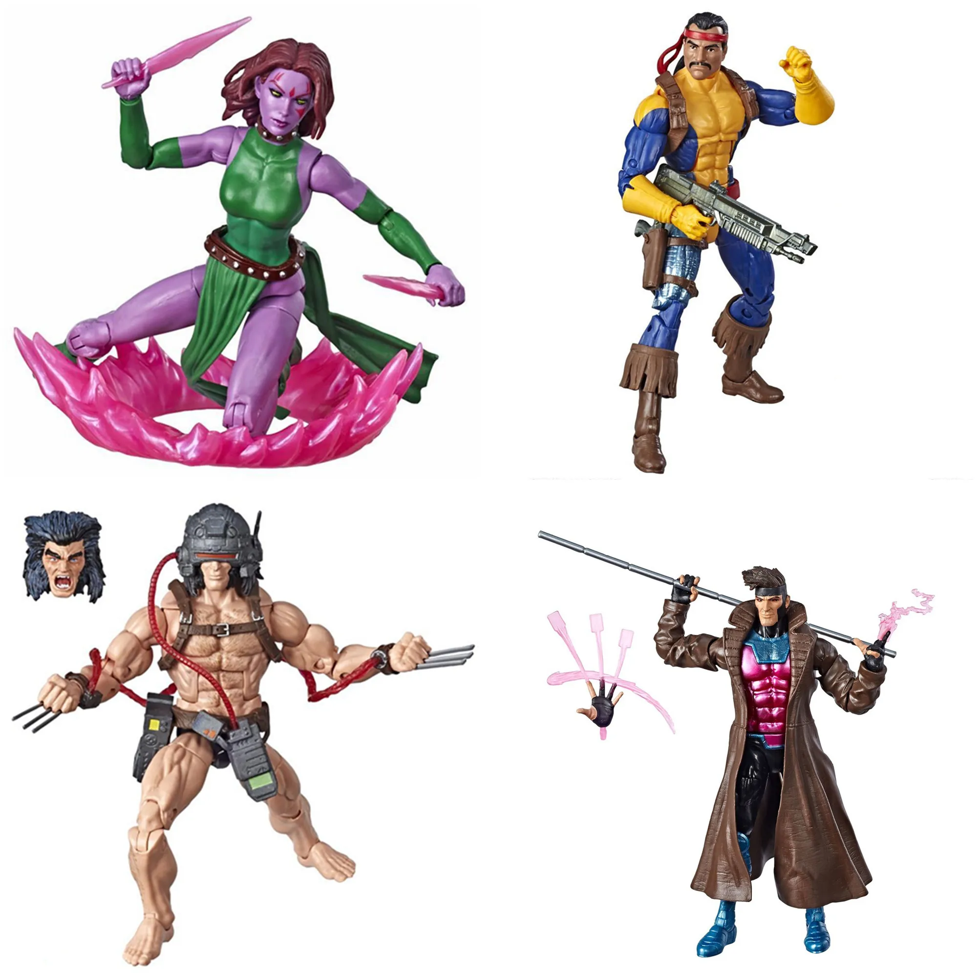 Marvel Legends X-Men Blink Forge Gambit Arma X Wolverine 6 "Action Figure Da Caliban Baf Wave Toys Modello Di Bambola
