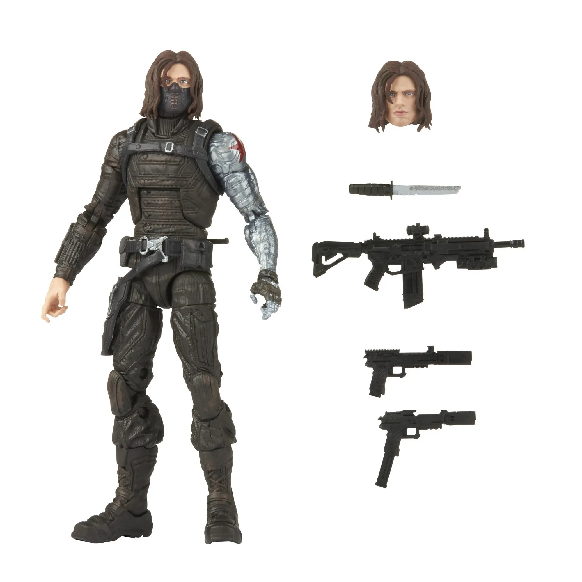Marvel Legends Disney + The Falcon And The Winter Soldier Flashback Bucky Barnes 6 "Action Figure Toys Modello Di Bambola