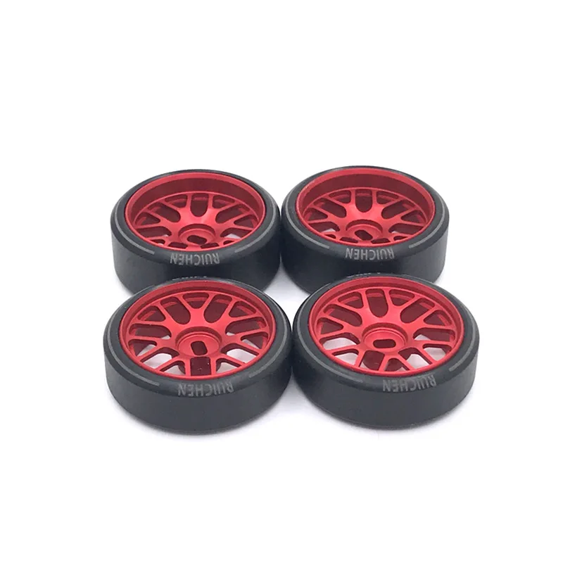 1/28 27Mm Drift Tire Tire Cerchio In Metallo Per Wltoys 284131 K969 K979 K989 P929 Kyosho Mini-Z 1:28 Rc Car Upgrade Parts