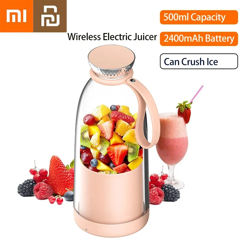 Xiaomi Youpin Portable Juicer Fresh Juice Bottle Blender Plus 500Ml Wireless Fruit Mixer 2400Mah Food Milkshake Ice Crush Cup