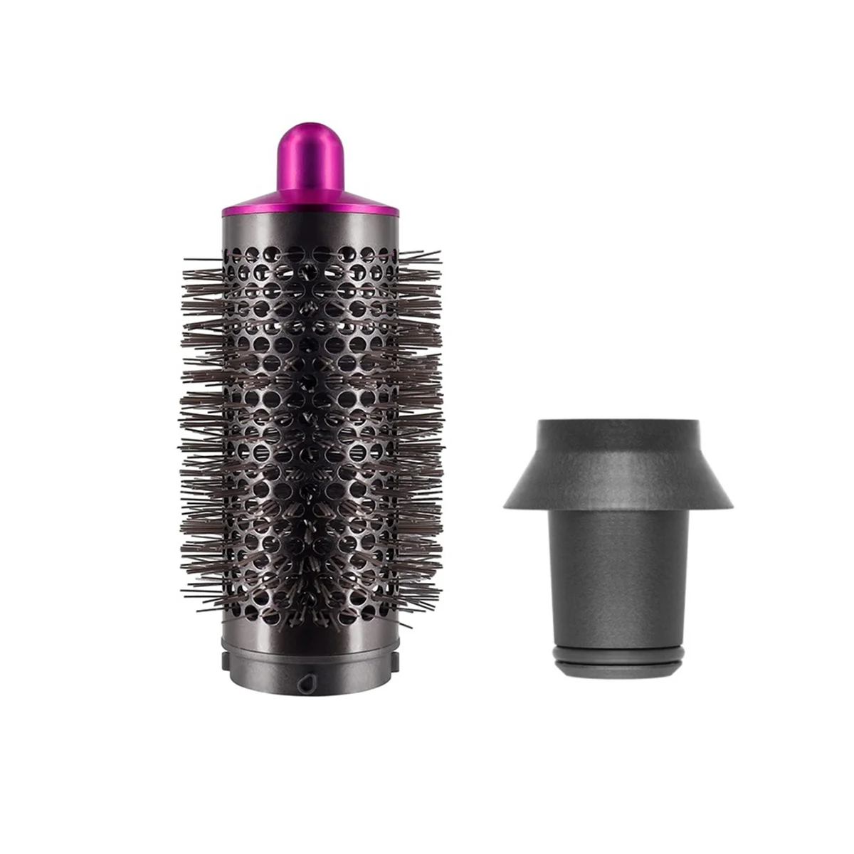Pettine Cilindrico E Adattatore Per Styler Dyson Airwrap, Rosa Rossa E Grigia