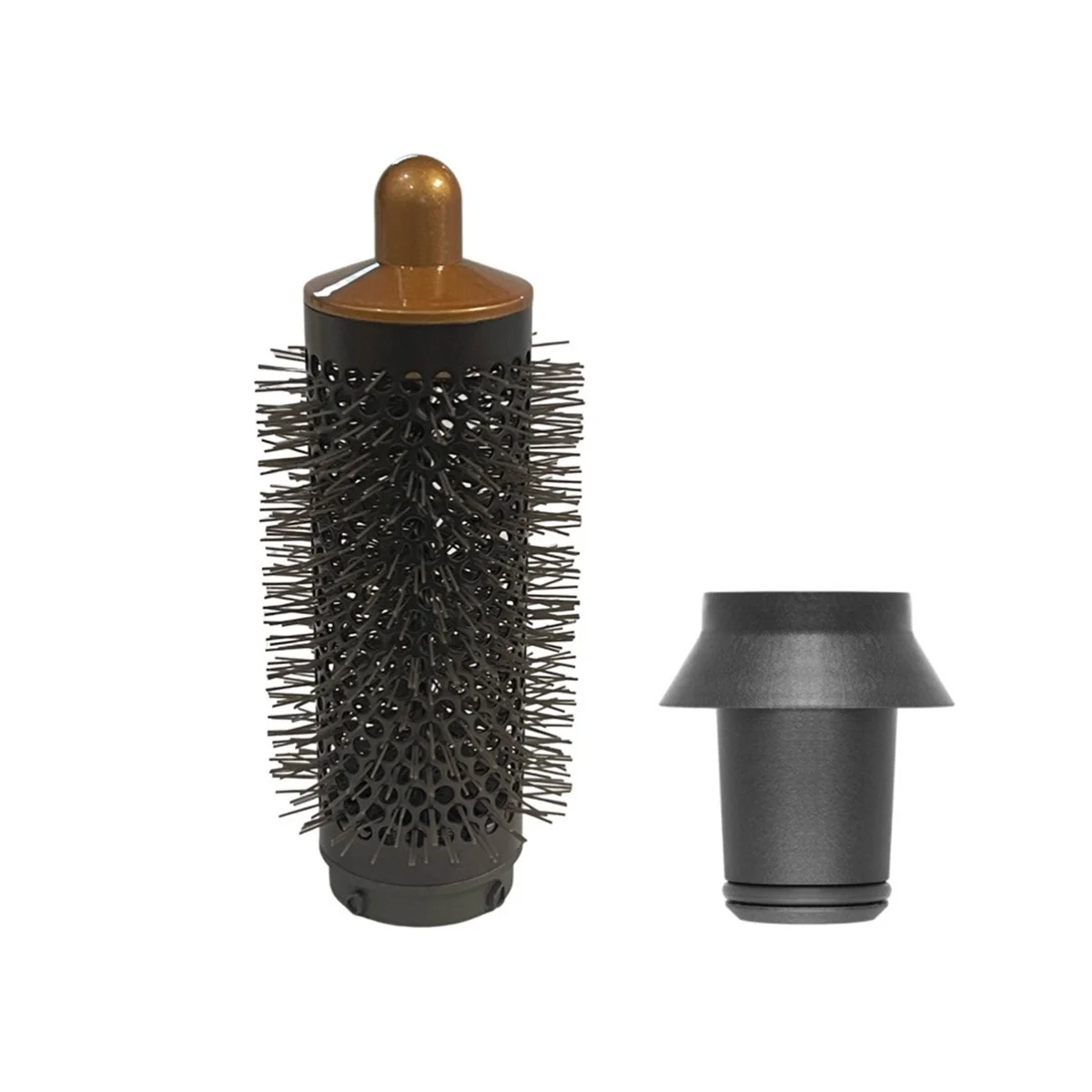 Pettine Cilindrico E Adattatore Per Styler Dyson Airwrap, Oro E Grigio