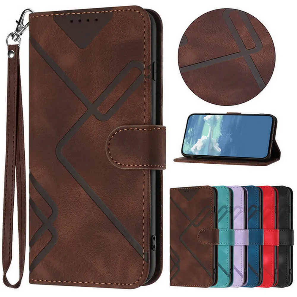 Per Samsung Galaxy Xcover 6 Pro Custodia Di Lusso In Pelle Texture Card Pocket Book Etui Per Galaxy Xcover 5 5S 4 S 4 S 6 Pro Flip Cover