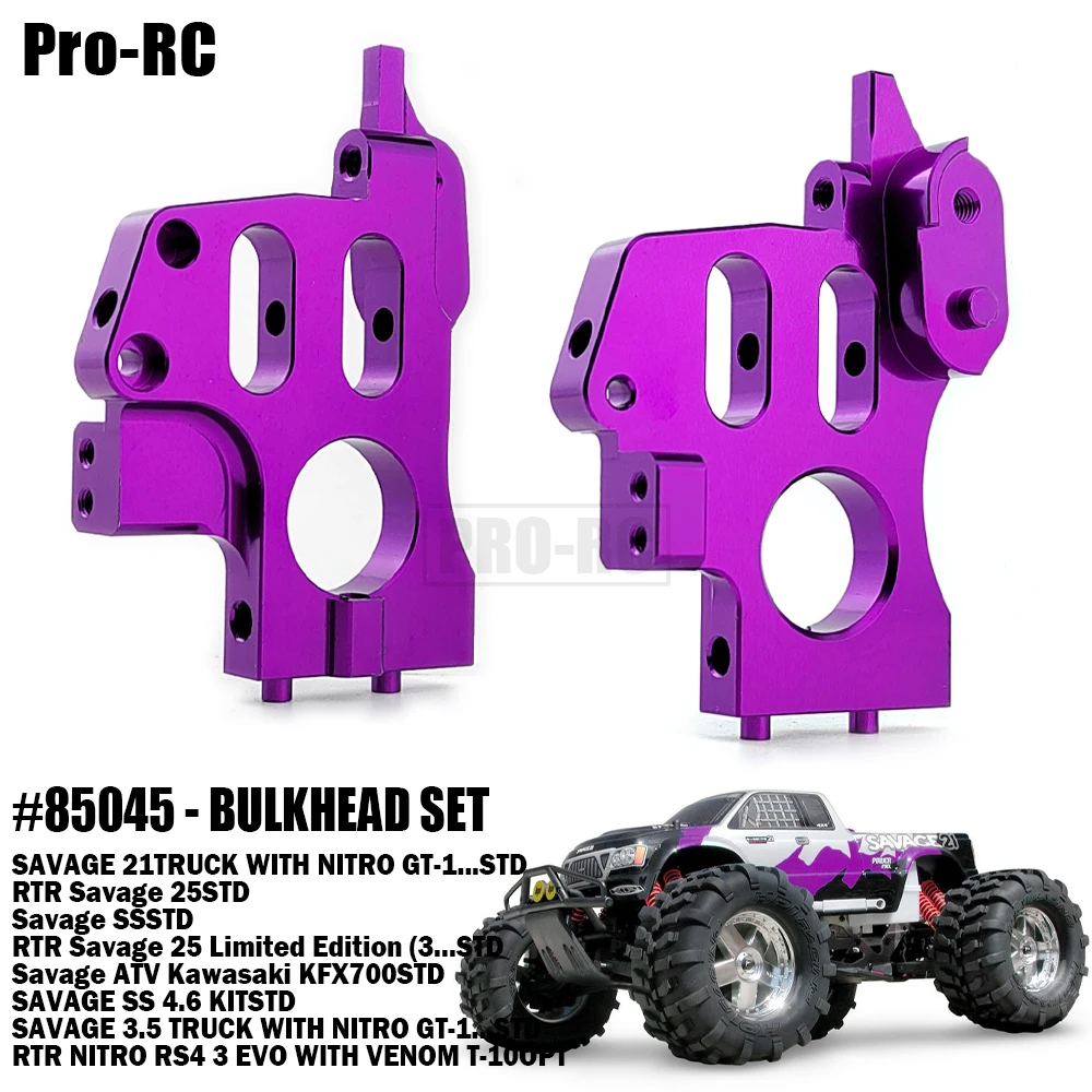 Anteriore E Posteriore #85045 Paratia Set Lega Di Alluminio Per Hpi 1/8 Savage 25 Ss 4.6 3.5 Rs4 3 21Truck Opt
