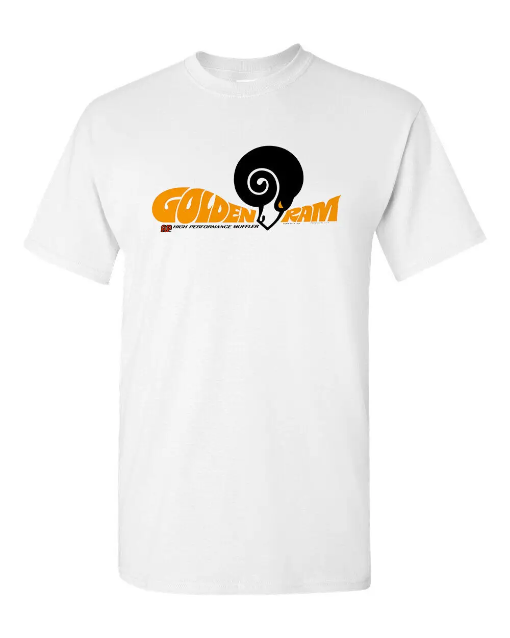 Maglietta Tee 100% Cotone Hot Rod Drag Race Golden Ram Silenziatore Ad Alte Prestazioni