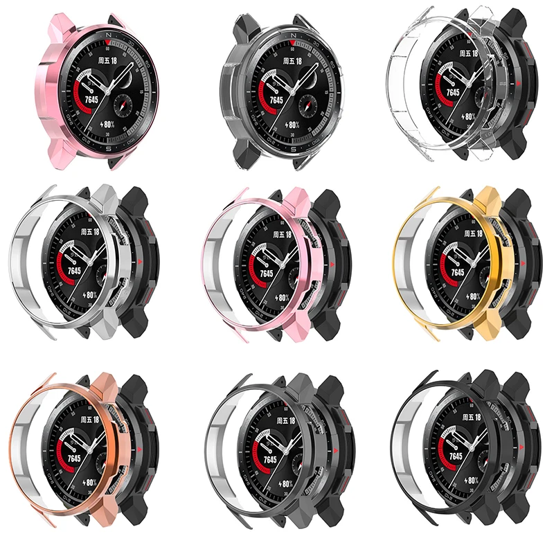 Galvanotecnica Pc Smartwatch Quadrante Custodia Protettiva Copertura A Conchiglia Cava Per Honor Watch Gs Pro Parti Smartwatch Unisex
