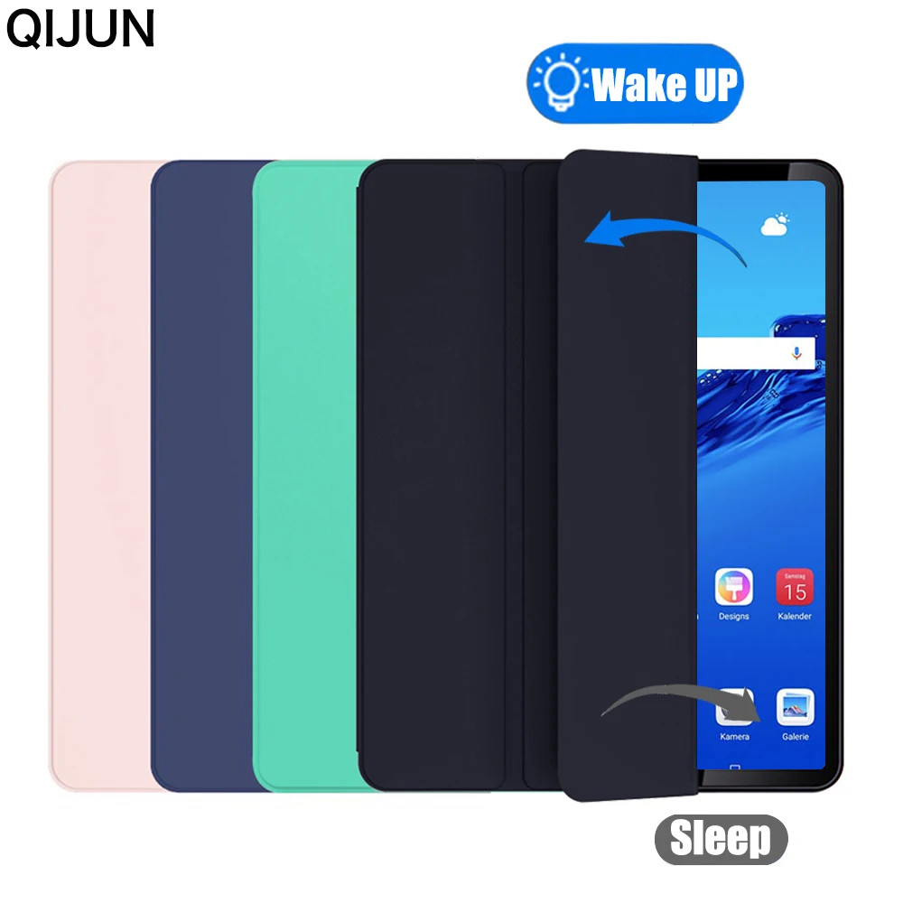 Funda Huawei Mediapad T5 10.1 Ags2-L09 Custodia In Pelle Pu Tri-Fold Ebook Custodia Huawei Ags2-W09 Ags2-L03 Tablet