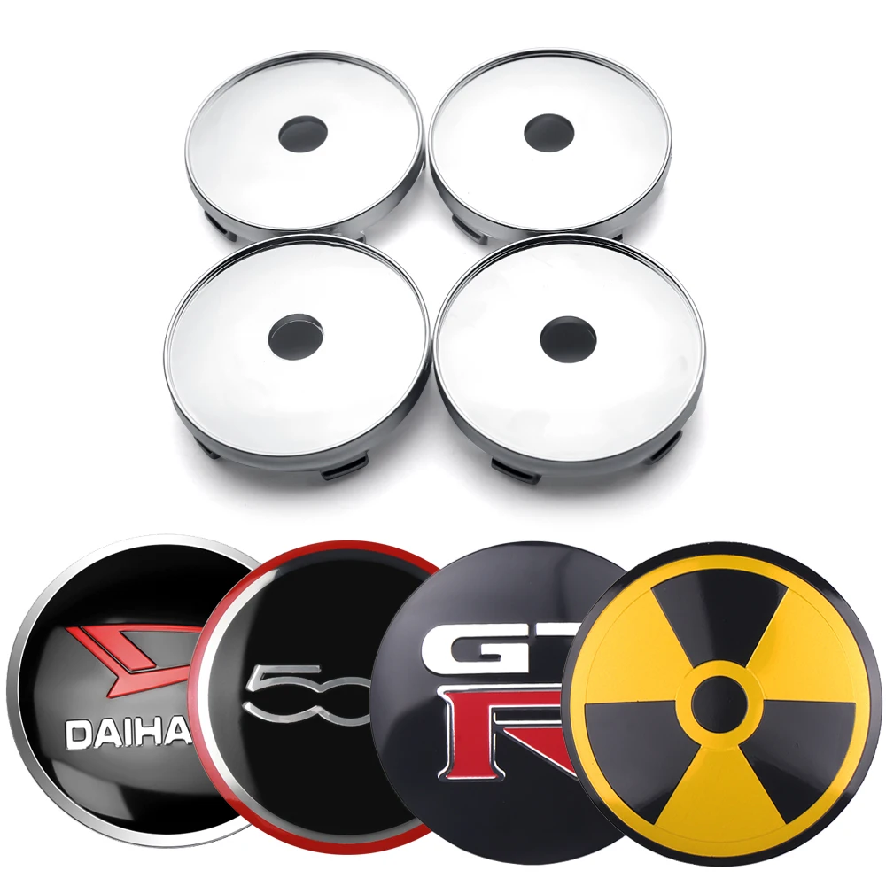4 Pz 56Mm 60Mm Auto Wheel Center Hub Caps Car Styling Sticker Per Vw Volkswagen Golf 4 5 6 7 T4 T5 Polo R Line Passat Skoda Ford