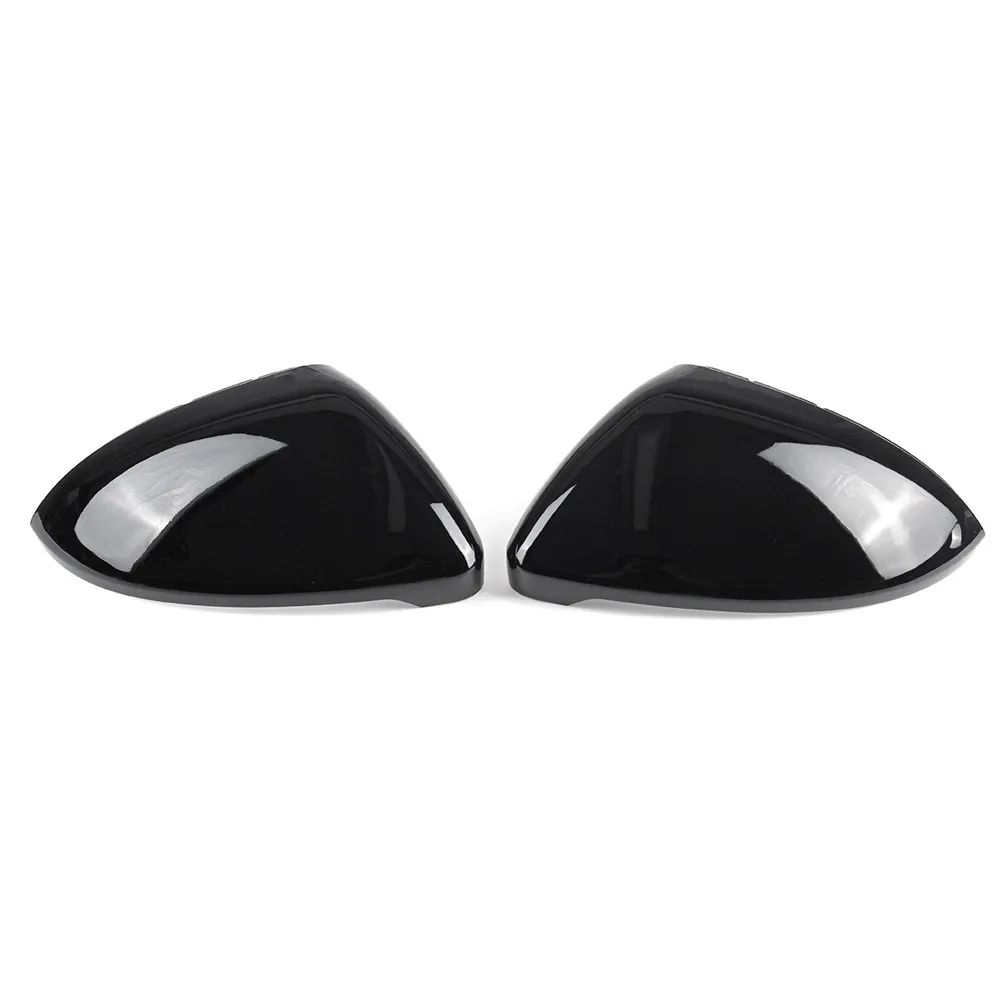 2Pcs Side Wing Mirror Cover Caps Bright Black Specchietto Retrovisore Cover Per Golf 7 Golf 7.5 Golf R Gti Touran R-Line 2014-19