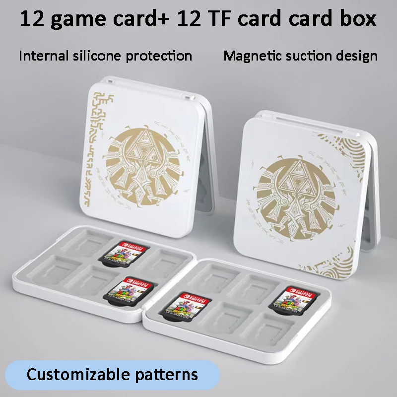 Per Nintendo Switch Game Card Box Magnetic Silicone 12 Pack Ns Game Card Cover Storage Holder Per Zelda Switch Oled Personalizzabile