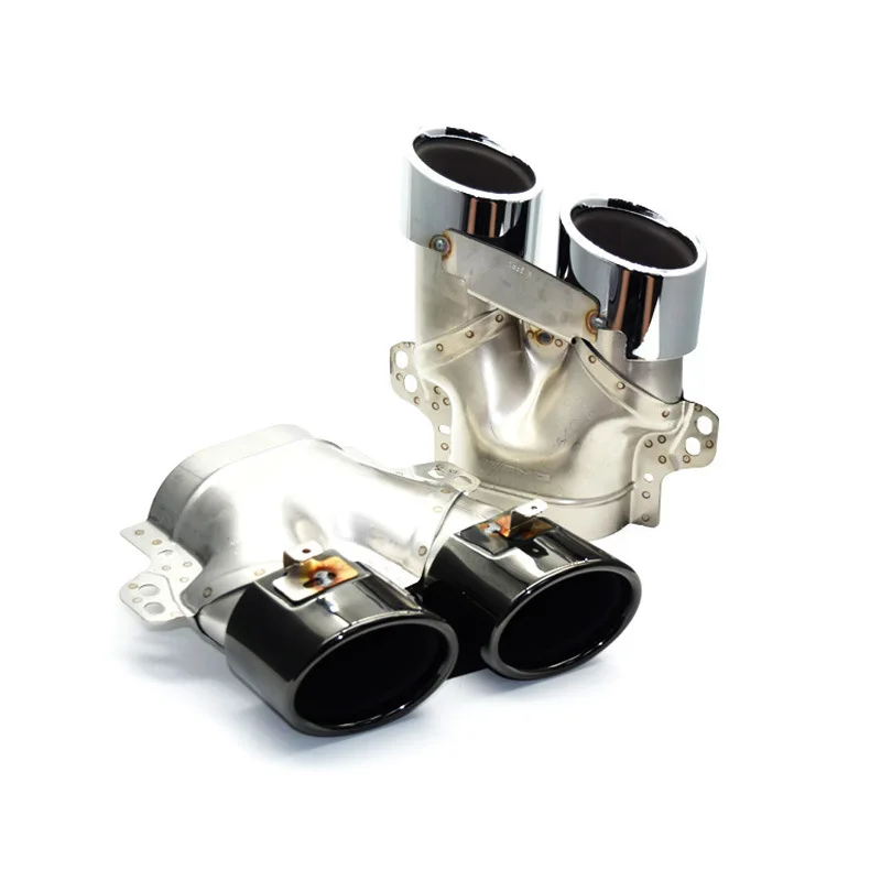 One Pair Car Accessories Exhaust Tips Muffler Tailpipe Stainless Steel For Mercede*-Benz W205 Amg C43 2015-2019
