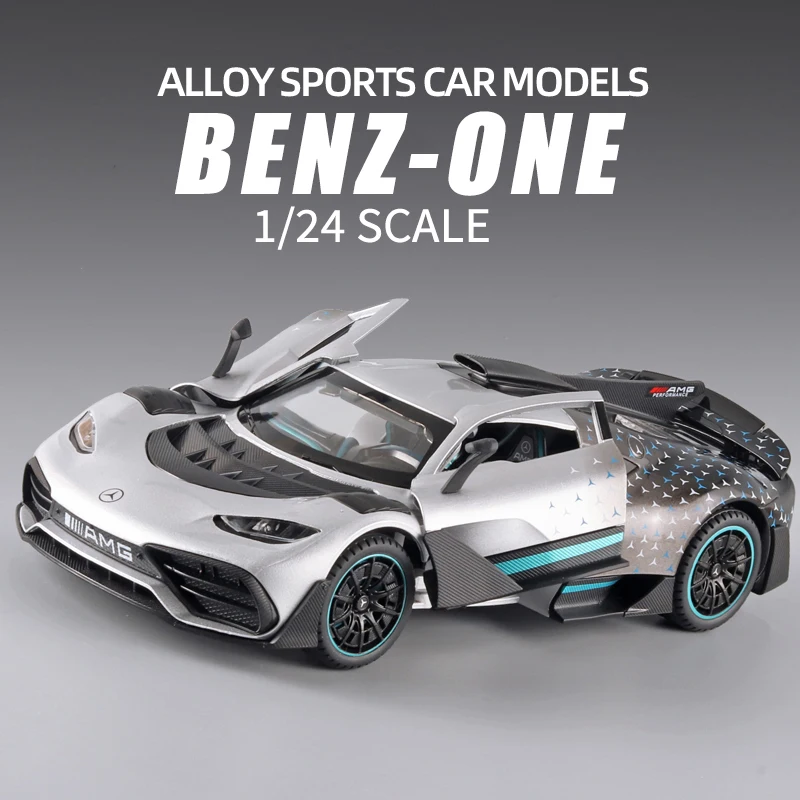 1:24 Mercedes Benz Amg One Sports Car Alloy Model Car Modificato Metal Diecast Toy Car Simulazione Sound & Light Gifts For Children