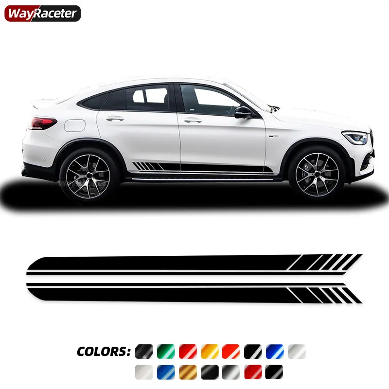 2 Pcs Edition One Amg Style Door Side Stripes Sticker Per Mercedes Benz X253 C253 Glc Class Glc63 Glc43 Glc300 Glc220 Glc250