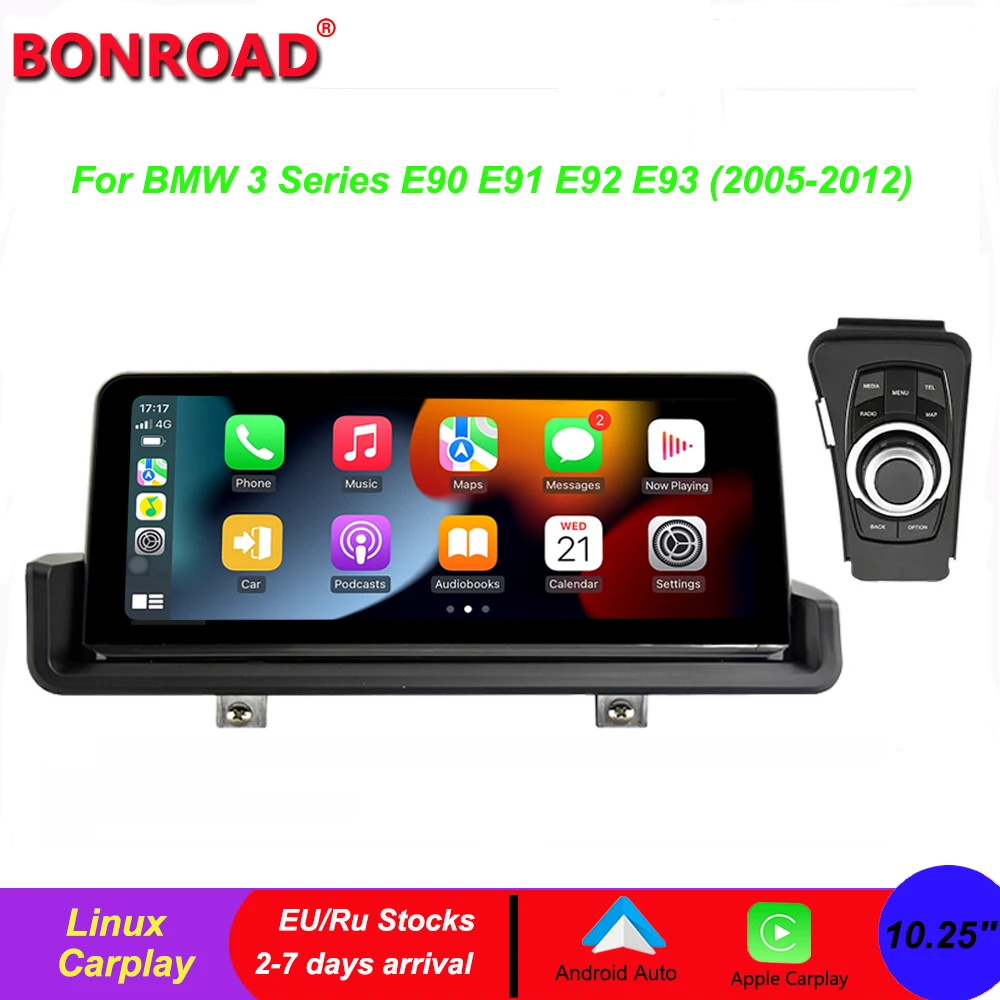 Bonroad 10.25 Bmw E90 Linux Car Multimedia Per Bmw E90 E91 E92 E93 2005-2012 Irrive Navigazione Gps Wireless Carplay Android Auto