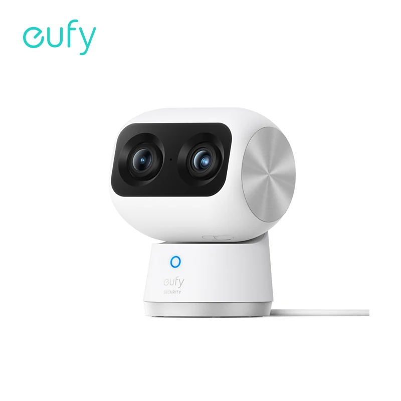 Eufy Security Indoor Cam S350 Dual Camera 4K Uhd Risoluzione Telecamera Di Sicurezza 8 X Zoom 360 ° Ptz Human/Pet Ai Wifi Telecamera Di Sorveglianza