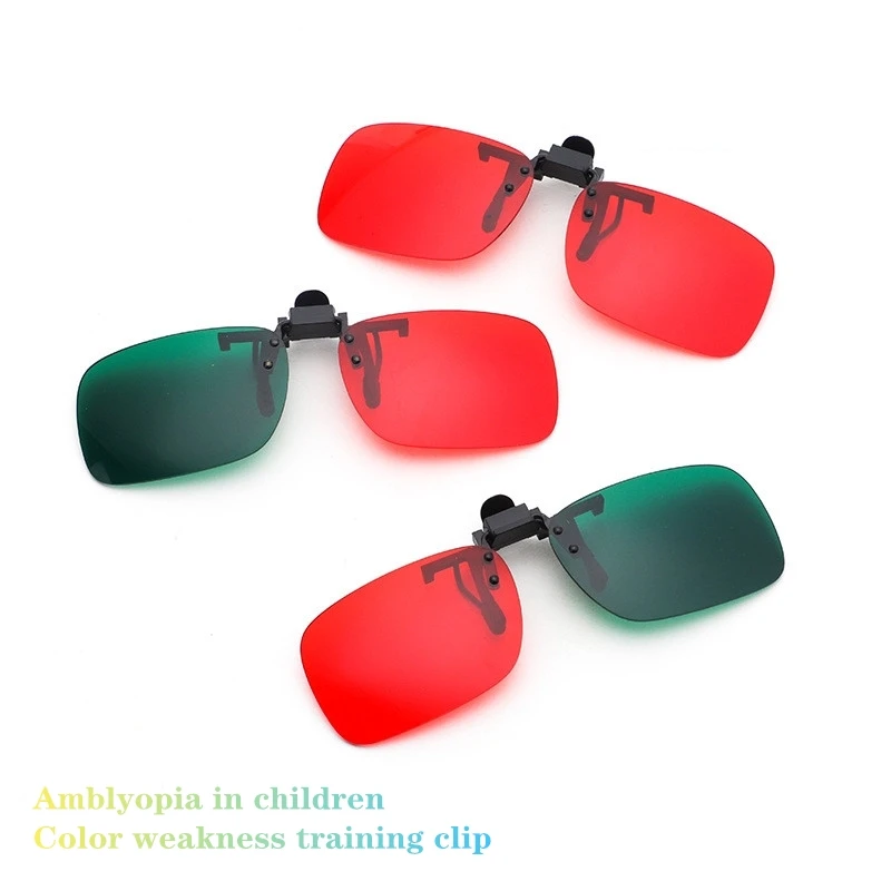 Yurersh Red Green Glasses Clip Amblyopia Per Bambini Funzione Achromatismo Training 3D Strabismo Stereo Fusion Vision Clip Y10