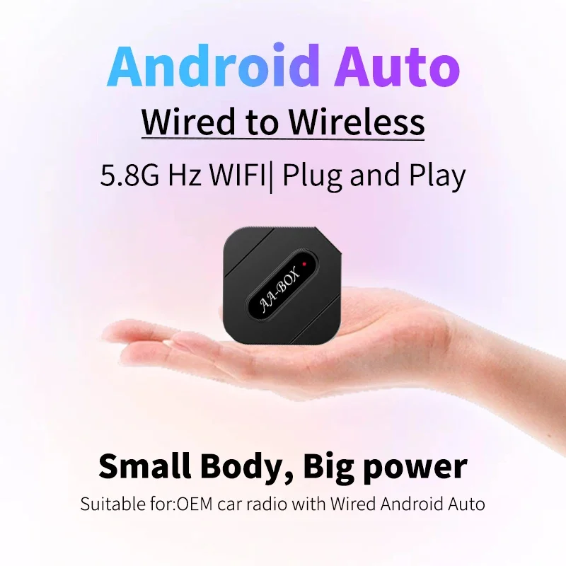 2024 Mini Android Auto Wireless Adapter Smart Ai Box Car Oem Wired Android Auto A Wireless Usb Dongle Per Samsung Xiaomi