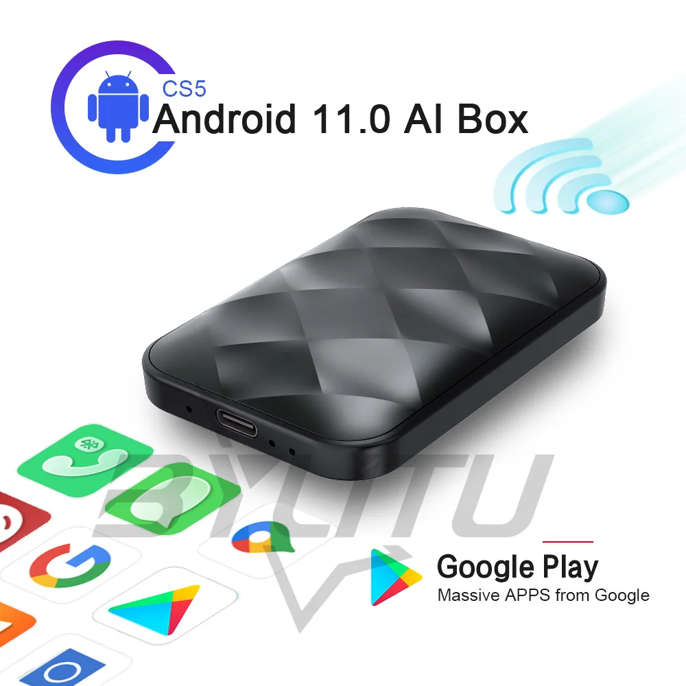 Wireless Android Auto Wireless Carplay Adapter Android11 Qualcomm2290 Ai Box Supportato Guarda Video Online Per Audi Volvo Hyundai