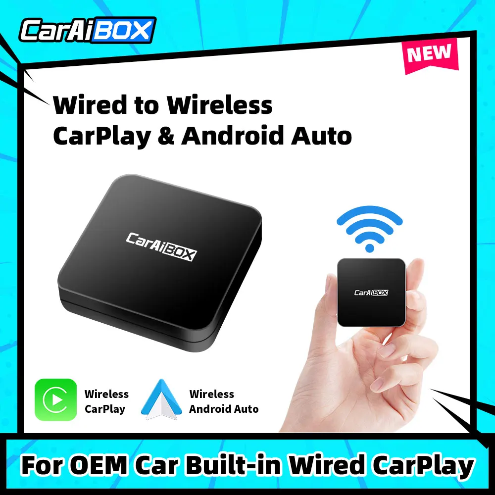 Caraibox 2 In1 Cablato A Wireless Carplay Android Auto Adapter Bluetooth Auto Connect