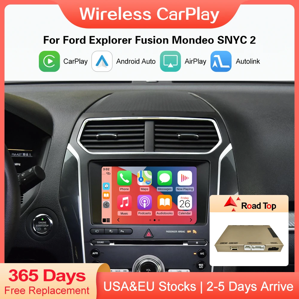 Wireless Carplay Per Ford Explorer Fusion Mondeo Sync 2 Con Android Auto Interface Mirror Link Airplay Car Play Funzioni