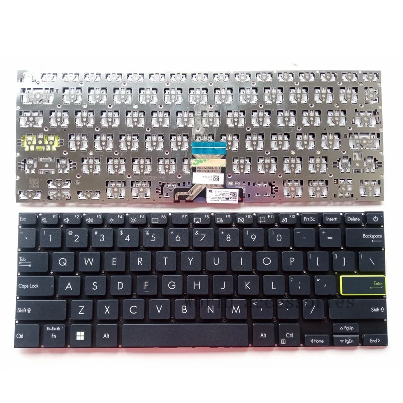 Nuova Tastiera Usa/Ru Per Laptop Dell Xps 13 9300 13-9300 Con Retroilluminazione