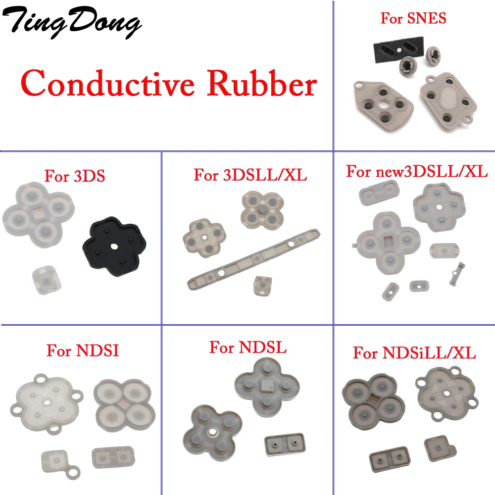 Tingdong Per Nds Ndsl Ndsi Ll Xl 3Ds Nuovo 3Ds Snes Nes Set Di Pulsanti In Gomma Conduttiva