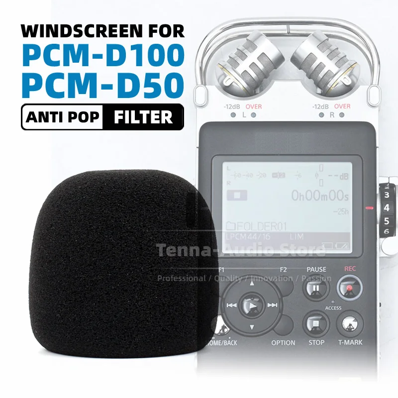 Per Sony Pcm-D100 Pcm-D50 Pcm D100 D50 D 100 50 Registratore Parabrezza Mic Foam Shield Cover Spugna Antivento Microfono Pop Filter