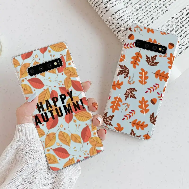 Happy Autumn Fall Pumpkin Maple Leaf Custodia Per Telefono Per Samsung Galaxy A S Note 23 52 22 20 21 51 71 12 50 10 30 E Fe Ultra Plus