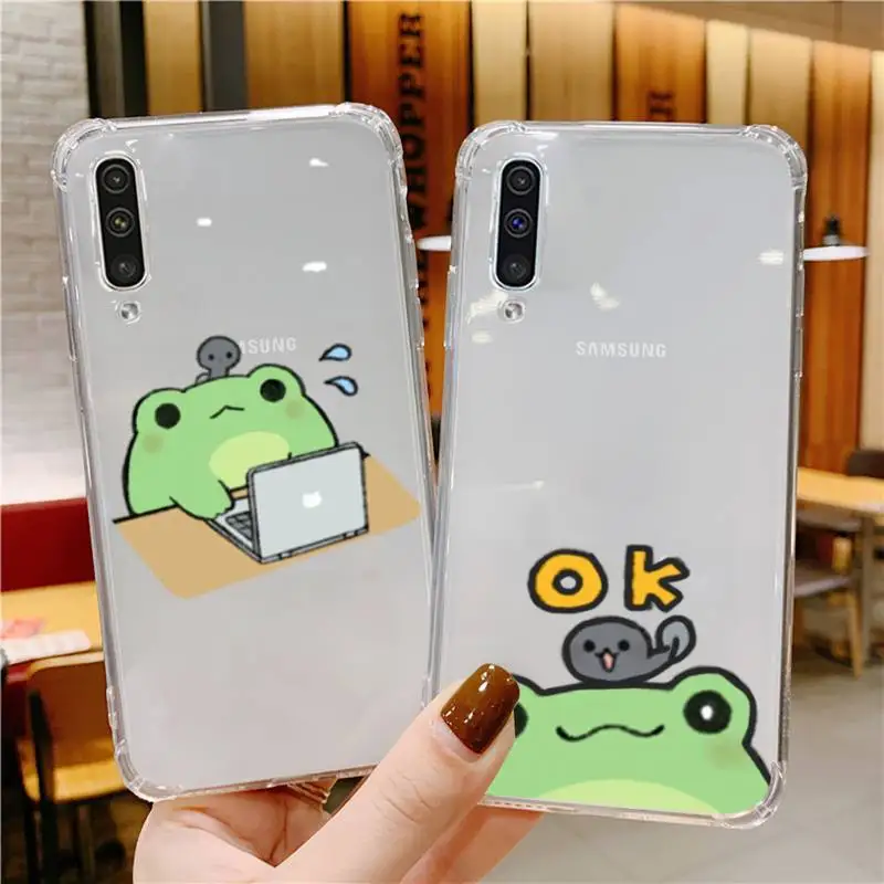 Custodia Rotonda Per Telefono Frog Friends Trasparente Per Samsung Galaxy A S Note 23 52 22 20 21 51 71 12 50 10 30 E Fe Ultra Plus