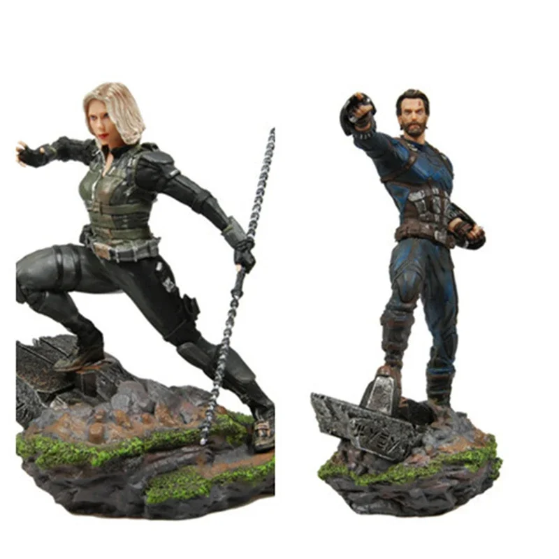 Hot Toys Modello In Scala Captain America Black Widow Avengers Figure Toys Ornamento Da Tavolo Regalo Di Compleanno