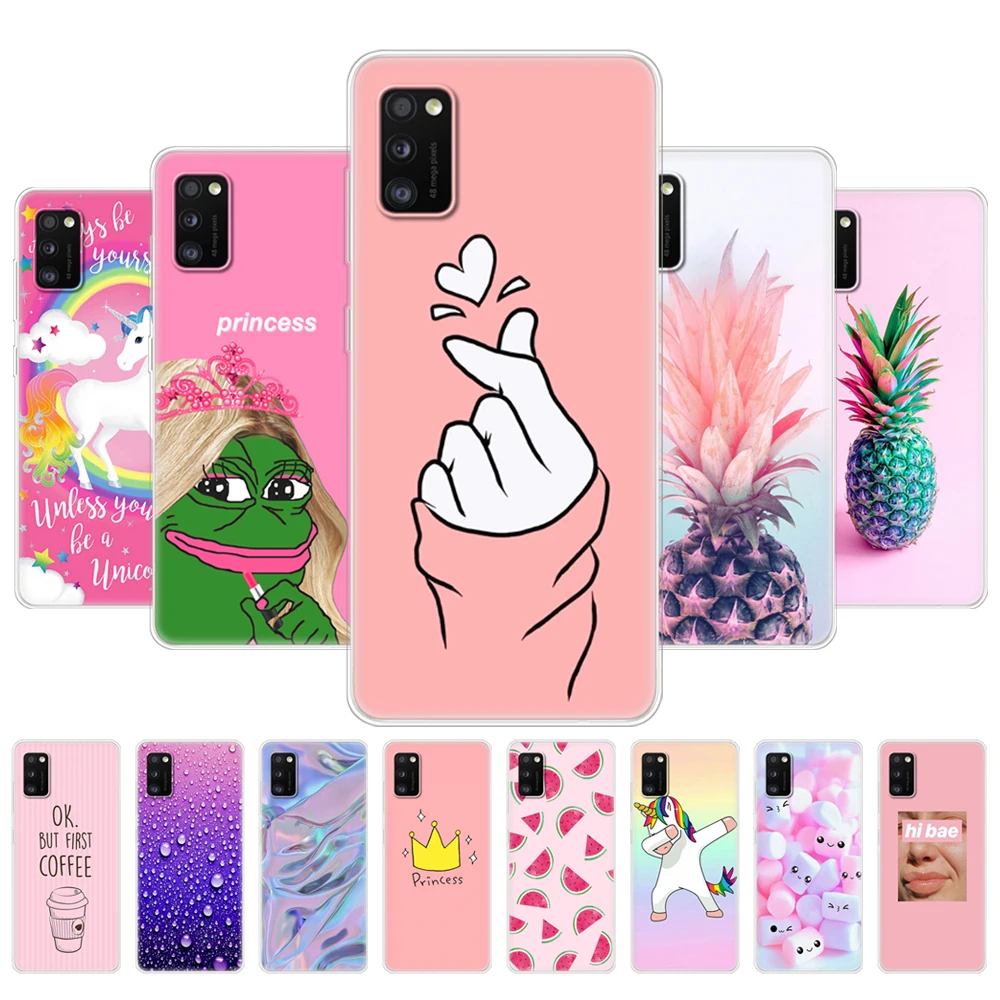 Per Samsung Galaxy A41 Custodia 6.1 "Cover Morbida In Silicone Per Samsung A41 Galaxy A41 A 41 A415 Sm-A415Fzwmser Paraurti Rosa Estate