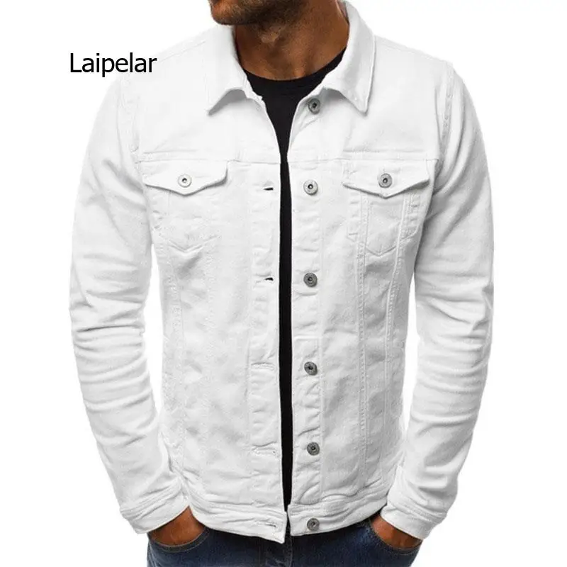 Nuova Giacca Cargo Da Uomo In Tinta Unita Veste Jean Fille Slim Giacca Bavero Con Bottoni Multitasche Sei Tipi Di Colore